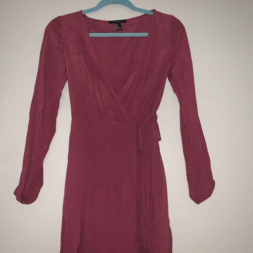 wrap mini dress